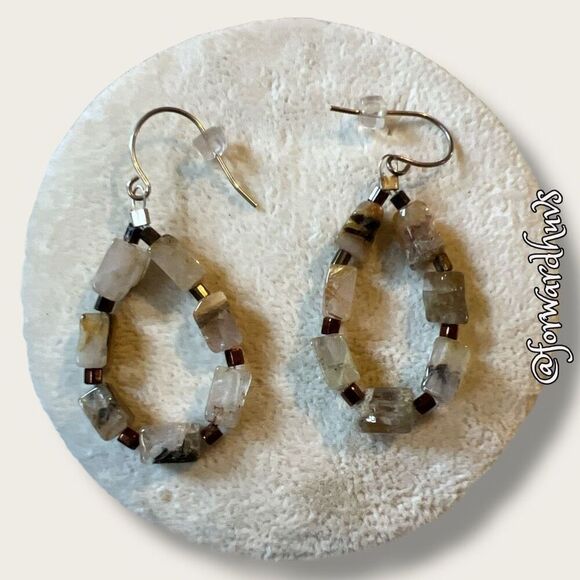 Hand Crafted Stone Dangle Earrings - Picture 8 of 10